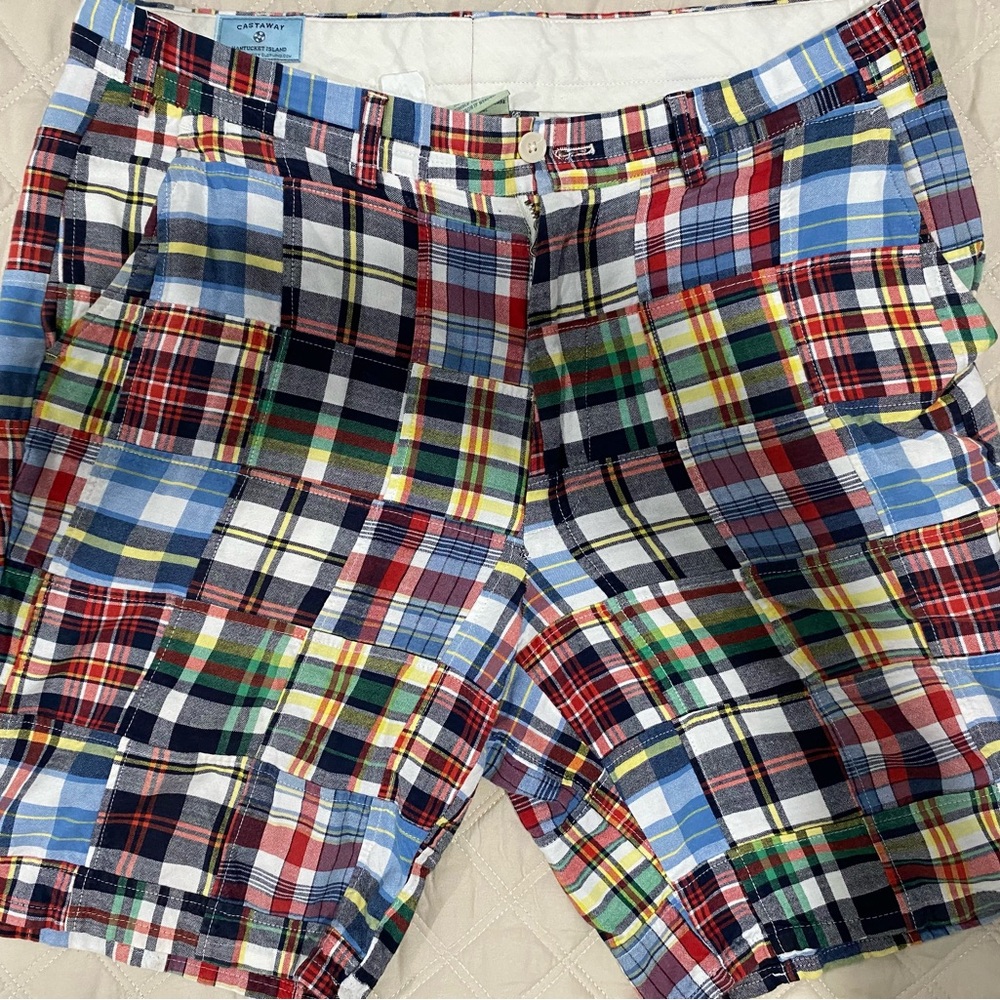 Caribbean Joe Multicolor Plaid Men's Shorts
